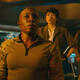 Aisha Hinds, left, Ziyi Zhang, Ken Watanabe and Kyle Chandler in Godzilla: King of the Monsters